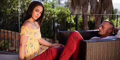 Ginebra Belluci pleasures her cocky lover outdoors