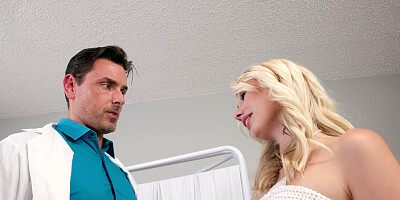 Blonde beauty Sky Pierce seduces hot doctor