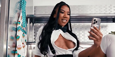 Alexis Tae and Ameena Green doing it in the kitchen