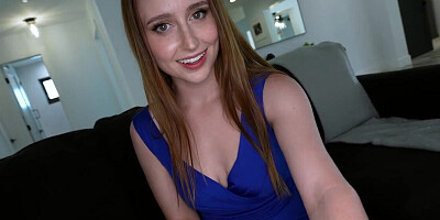 Laney Grey deepthroats and rides a massive penis
