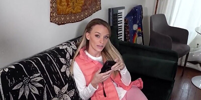 Stepmom edging his boner and enjoying POV fucking too