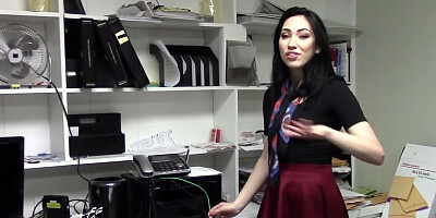 New secretary turns into a naughty whore on a lunch break