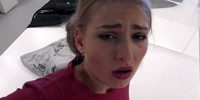 Nice blonde teen needs just a dick into her puss and it is enough