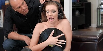 Babysitter Tiffany Watson wants to become a DJ but she is just a slut