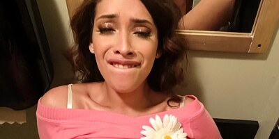 Innocent-looking female happily mates with bald male