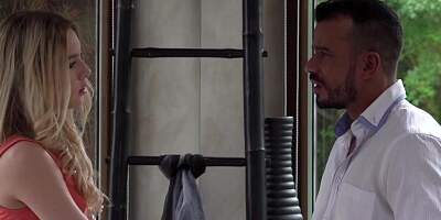 Young lovely has a crush on her mentor and decides to seduce him