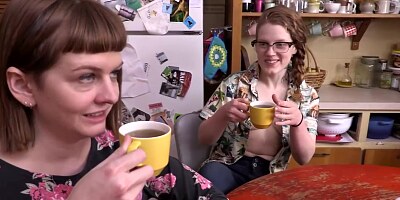Horny dykes are playing with each others hairy pussy every time they are alone at home