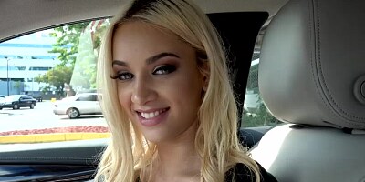 Petite babe Uma Jolie pulls out a drivers cock to suck