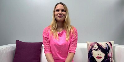 Czech blonde, Klara went to a porn video casting mostly to get her daily dose of fuck