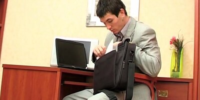 Boss punish Secretary for the loss of documents.