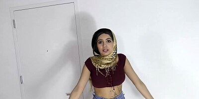 Aaliyah Hadid is eagerly sucking a big, black cock as deep as she can swallow it