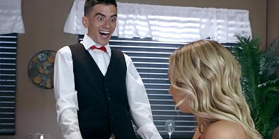 Hot man fucks backside of provoking MILF with wonderful boobs