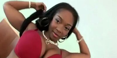 Chubby ebony with enormous breast pounded hard