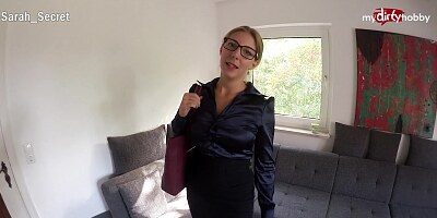 MyDirtyHobby - Sexy assistant gets a last minute creampie before going to work