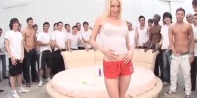 50 Guys Creampie Gangbang Hot Blonde