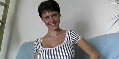Amazing body french milf plays with a rolling pin