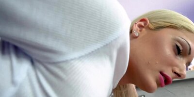 Stepdad fucks the blonde coed to keep her from leaving again