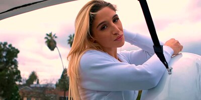 Blonde cock teaser, Abella Danger is giving a blowjob to her lover, before having anal sex
