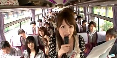 Crazy Asian girls have hot bus tour