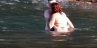 Amateur couple playing at beach - Madeira Island - Seixal