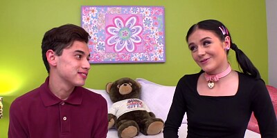 Pigtailed brunette, Rosalyn Sphinx got a huge cock up her tight ass, until she came