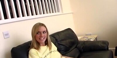 Sexy british blonde has four guys at gangbang