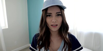 Aria Lee and a guy she has just met are having sex in her bedroom