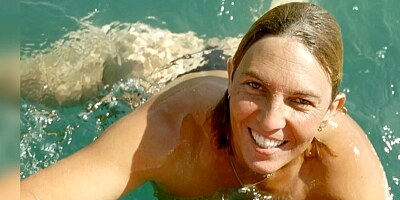 Lani took a pil in Ibiza