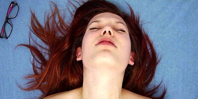 Redhead Girl Rubbing Big Lips Pussy