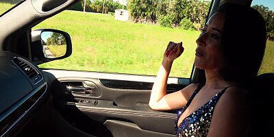 Elle Monela needs a ride and is ready to pay with her pussy