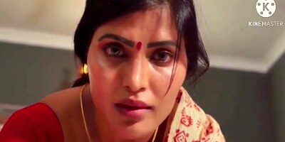 Sexy And Horny Woman In A Red Saree