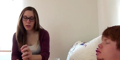 Adorable Babe Cannot Stop Smiling And Sucking