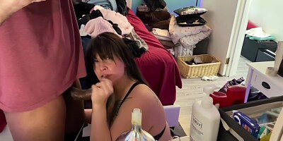 Came Over To Help Her Move And It Lead To A Hot Wet Bj Plus Some Anal Action