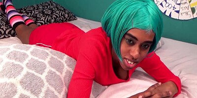 Step Father Made Me Stuff Panties Into My Pussy After Blowjob Ball Licking Pov