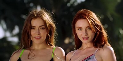 Gorgeous Redheads Seduce Bartender while on Vacation