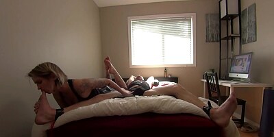 Tied Guy has his Feet and Cock Worshipped until he Begs to Cum! - the Fantasy Chest 2