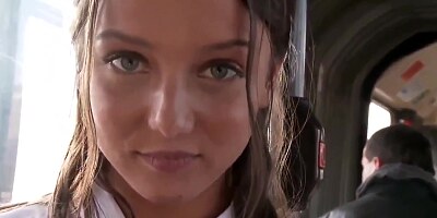 FOXY DI WITH ASIAN GUY ON BUS