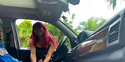 Get the fuck inside the car and ride this dick bitch