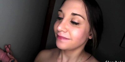 Her pussy got so wet from sucking all those cocks (Requested)